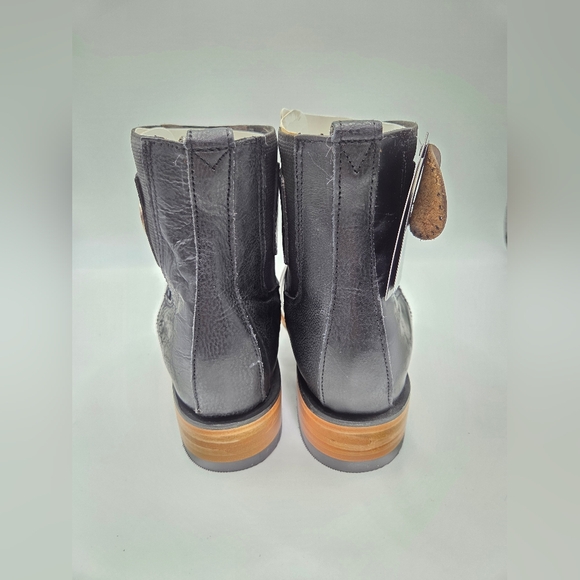 NIB Rock Em France Square Toe Men Ankle Boot - Black - 6 - Picture 7 of 10